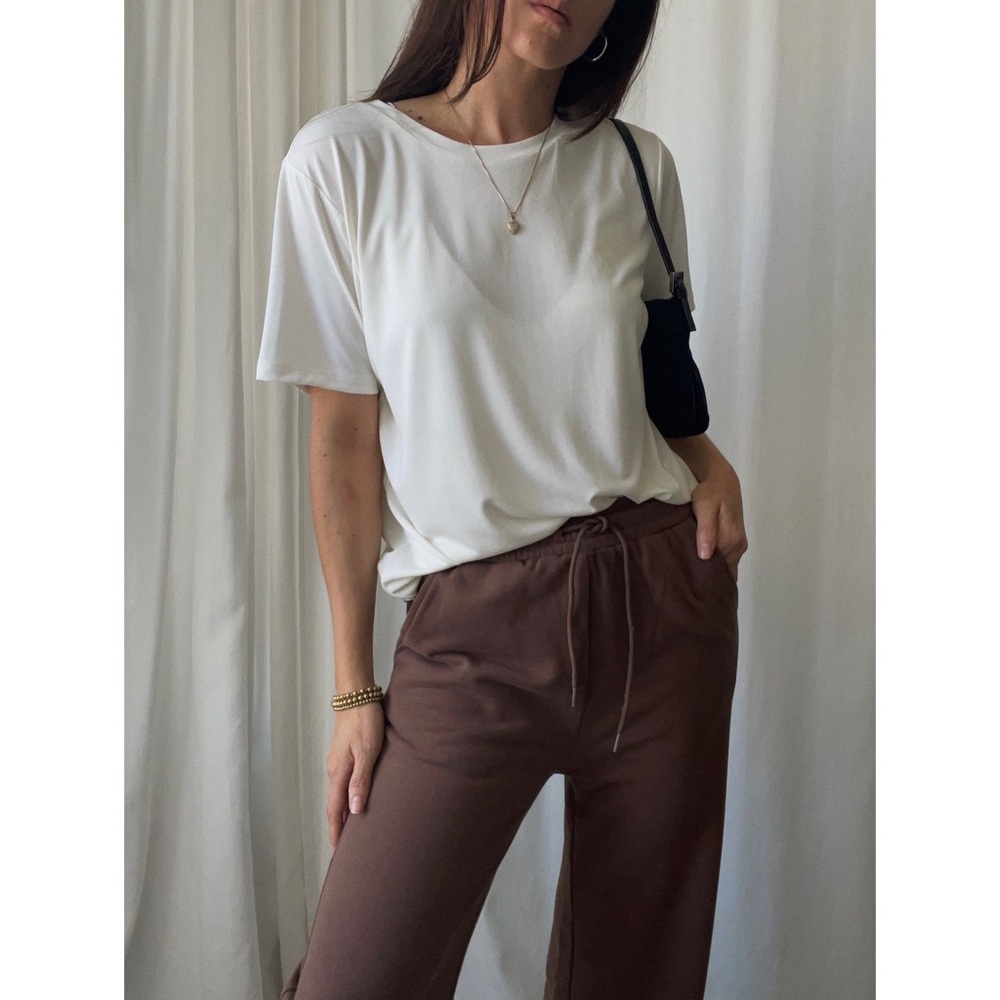 SWEATPANTS wide leg sweatpants — In Cocoa - Picture 6 of 9